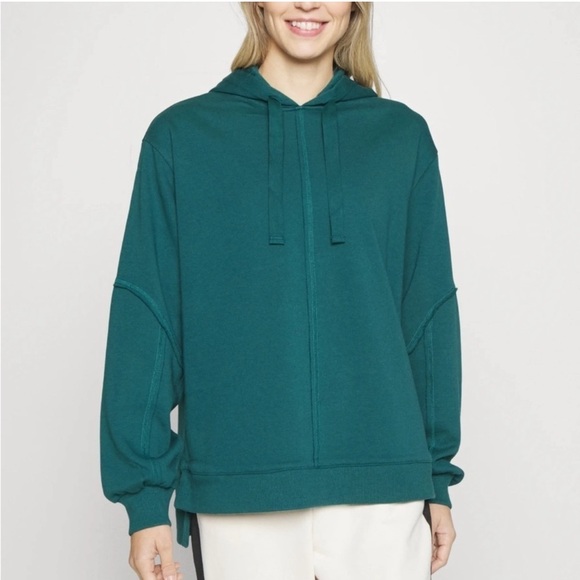 Sweaty Betty Revive Drop Shoulder Hoodie Deep Green - Picture 1 of 8